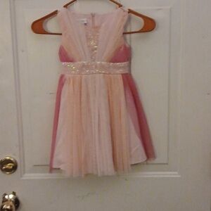 Bonnie Jean  Size 2T Girls Blush and Ivory Sequin Dress